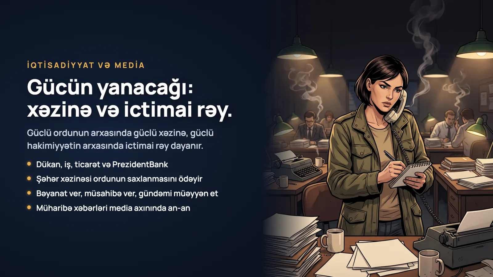 İqtisadiyyat və media: Gücün yanacağı: xəzinə və ictimai rəy.